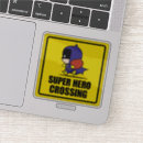 Recherche de symbole croisé autocollants Super héros