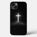 Recherche de jésus sur la croix iphone coques Noir