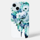 Recherche de hibou bleu iphone coques Vert