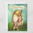 Recherche de oeufs peints vœux cartes Lapin