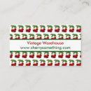 Recherche de cerise rouge cartes visite Vintage