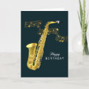 Recherche de saxophone anniversaire cartes musique