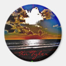 Recherche de nuages de coucher du soleil magnets Plage