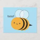 Recherche de abeille kawaii cartes postales Heureux