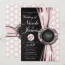 Recherche de mauve et blanc mariage invitations Élégant