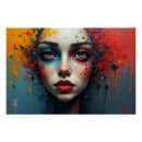 Recherche de portrait abstrait posters Couleurs vives