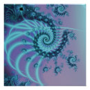 Recherche de fractale en spirale posters Bleu