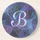 Recherche de fractale dessous de verres Bleu