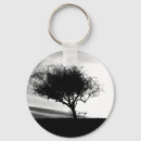 Recherche de arbre noir et blanc porteclés Paysage