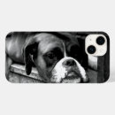 Recherche de chien de boxeur iphone coques Noir