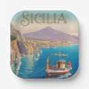 Recherche de italie assiettes en papier Sicile