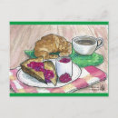 Recherche de petit déjeuner français cartes postales Croissant