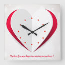 Recherche de en forme de coeur horloges Couple