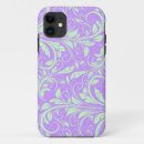 Recherche de monogramme vert de damassé iphone coques Girly