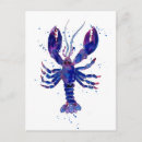 Recherche de homard cartes postales Aquarelle