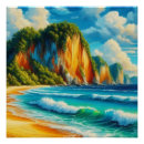 Recherche de la falaise posters Nautique