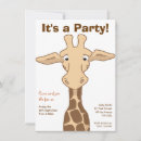 Recherche de girafe 11x16 invitations Enfants