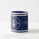 Recherche de ligne bleue tasses Monogramme