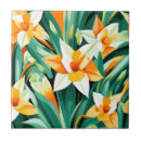 Recherche de fleur jonquille carreaux Vert