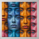 Recherche de visage coloré posters Motif