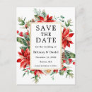 Recherche de poinsettias rouges cartes postales Enregistrer la date