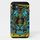 Recherche de tigres iphone coques Bleu