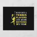 Recherche de joueur de tennis cartes postales Drôle