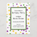 Recherche de mardi gras anniversaire invitations Coloré