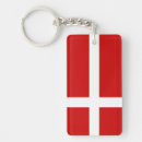 Recherche de drapeau du danemark porteclés Blanc