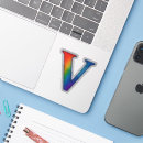 Recherche de monogramme v autocollants Lettre
