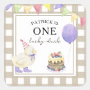 Recherche de anniversaire de canard autocollants Aquarelle