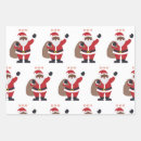 Recherche de père noël noir papier cadeau Pour elle