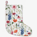 Recherche de fleurs sauvages chaussette de noël Aquarelle