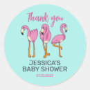 Recherche de anniversaire tropical autocollants Flamant rose