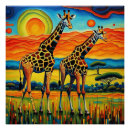 Recherche de girafe colorée posters Pour tous