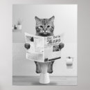 Recherche de tigre drôle posters Noir et blanc
