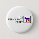 Recherche de parti démocratique badges Bleu