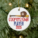 Recherche de joueur de baseball ornements Noël