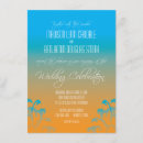 Recherche de orange turquoise mariage invitations Bleu