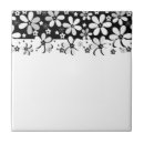 Recherche de dessin noir et blanc carreaux Floral