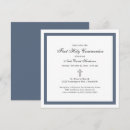 Recherche de première communion cartes cartes invitations Bleu