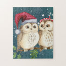 Recherche de dessin hibou puzzles Noël