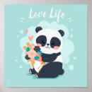 Recherche de panda bleu posters Floral