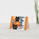 Recherche de chat halloween vœux cartes Mignon