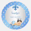 Recherche de prince bleu baby shower autocollants Couronne