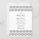 Recherche de damassé noir mariage invitations Simple