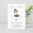 Recherche de de ballerine anniversaire invitations Fleurs roses