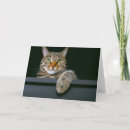 Recherche de yeux verts de chat vœux cartes Tabby