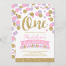 Recherche de pink and gold 1ans anniversaire invitations Pour enfants