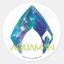 Recherche de ligue de justice autocollants Logo d'aquaman